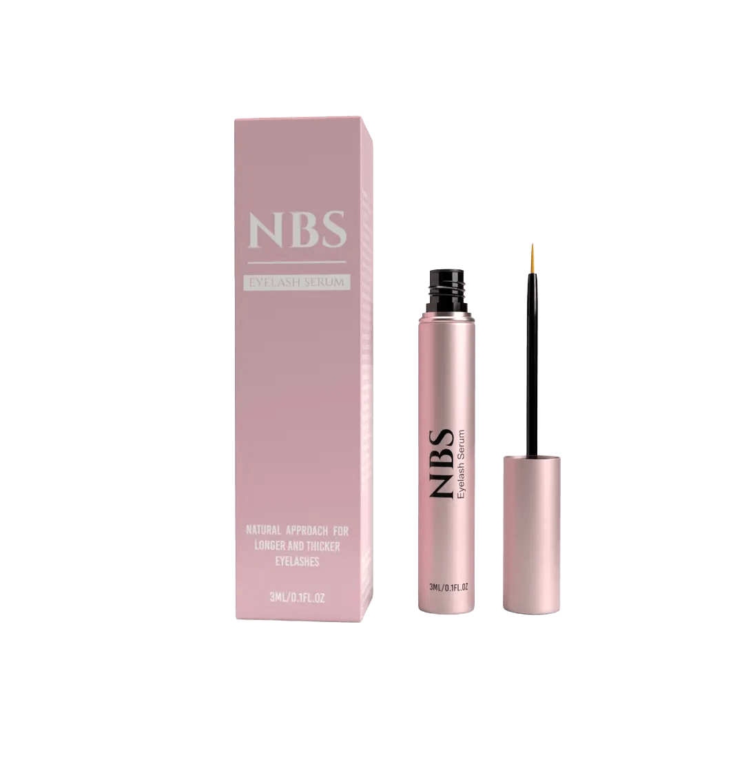 NBS Eyelash Serum - confezione con packaging rosa e oro